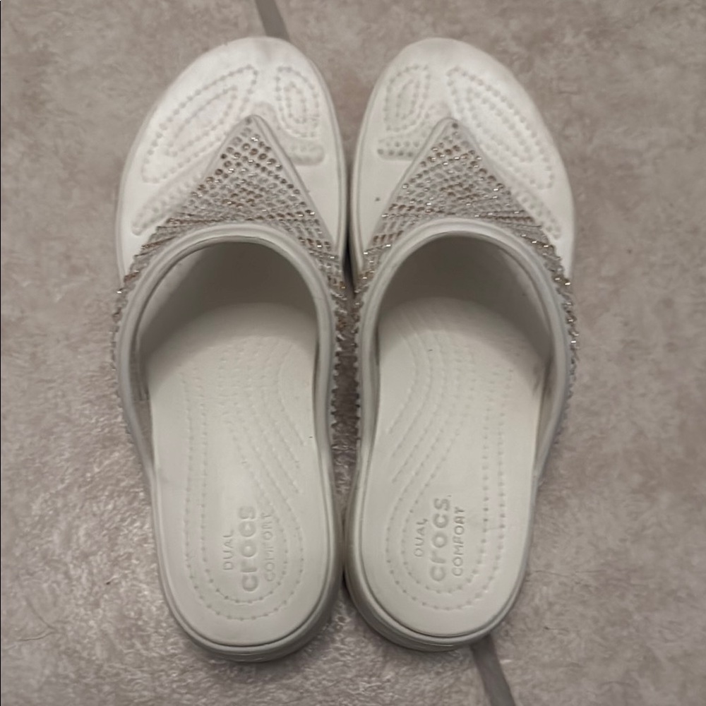 Crocs Women's Boca Bling Flip Wedge Platform Sandal
